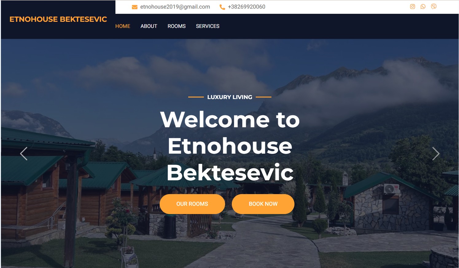 Example of a direct booking page